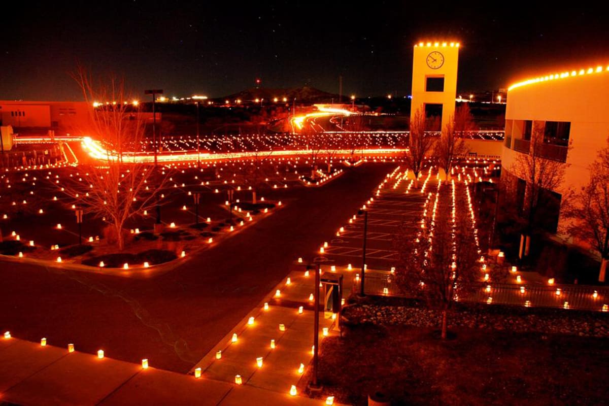 San Juan College Luminarias on Main Campus