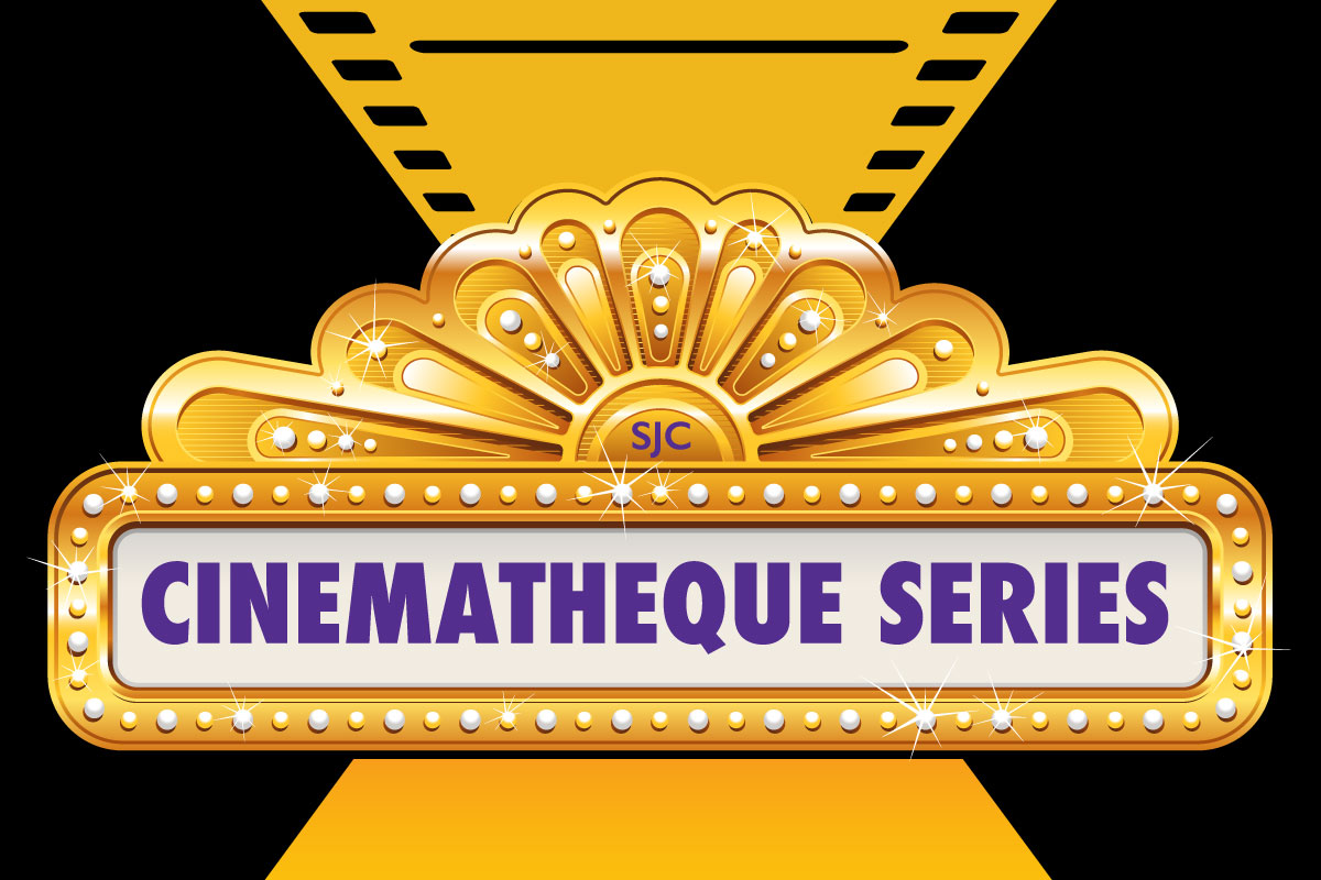 SJC Cinematheque Series with gold movie reel