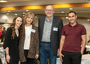 San Juan College Scholarship recipients standing with foundation donors.