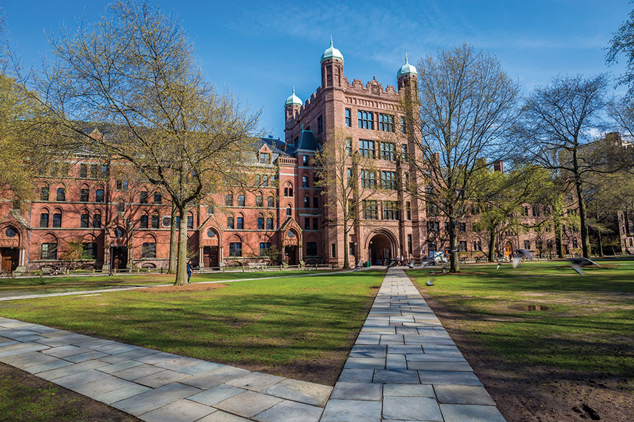 Campus view of Yale University