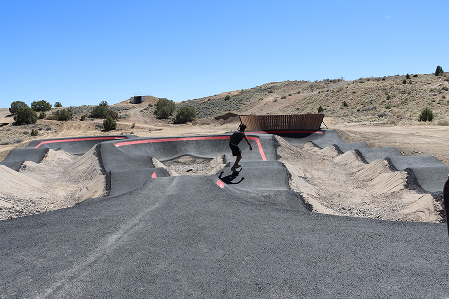 Individual on their skateboard at the SJC Bike Park