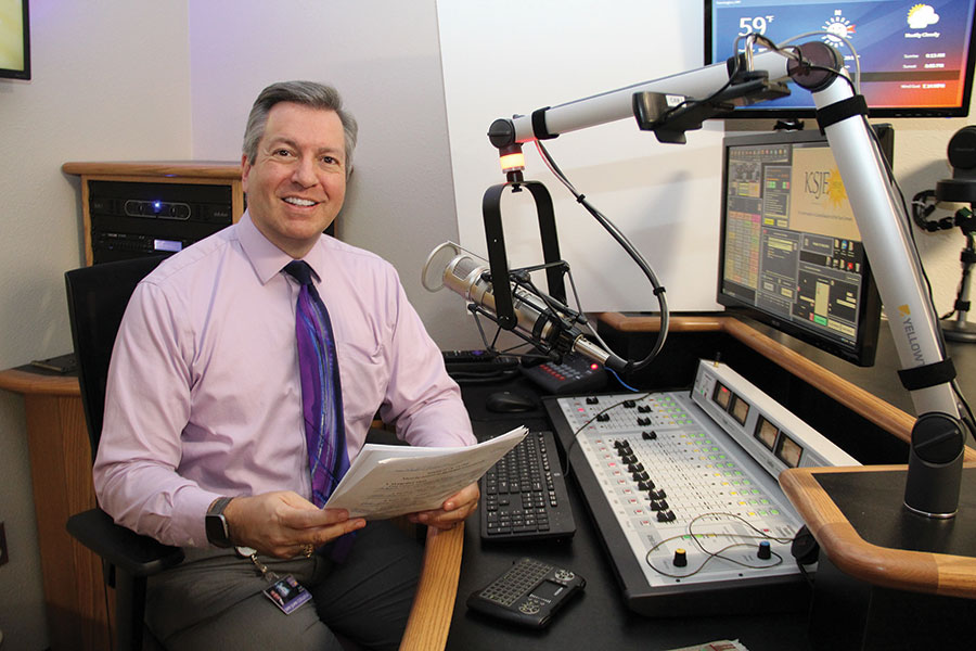 Scott Michlin in the San Juan College KSJE Studio