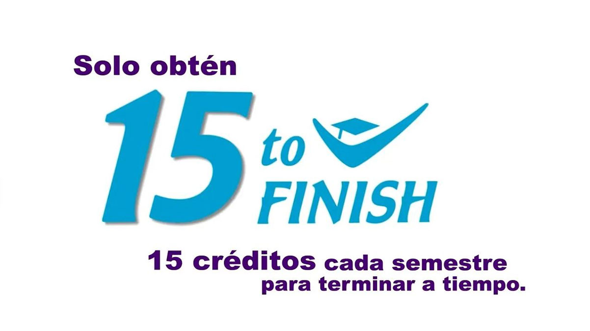 Solo obten - 15 creditos cada semestre para terminar a tiempo.