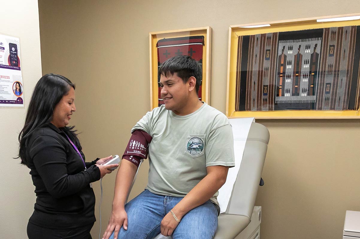 Employee using the Student Health Center at San Juan College.