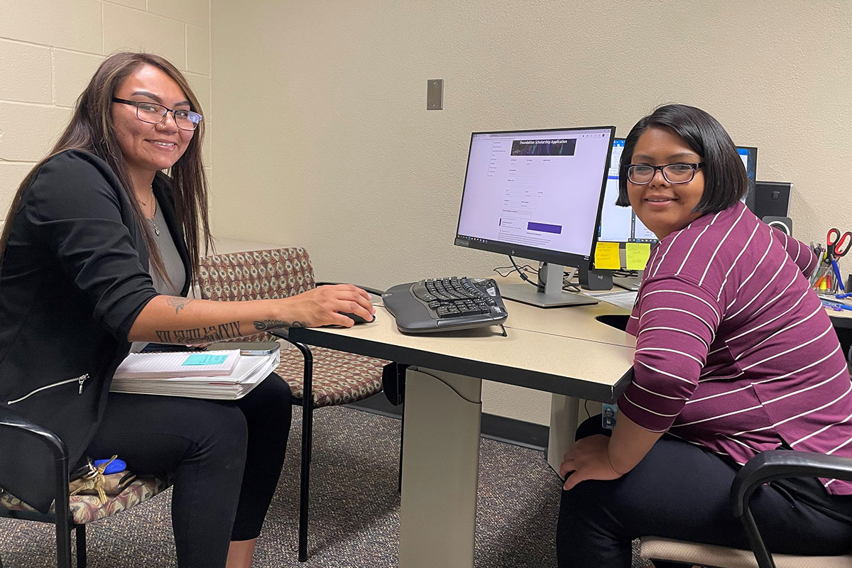 students in the TRIO center